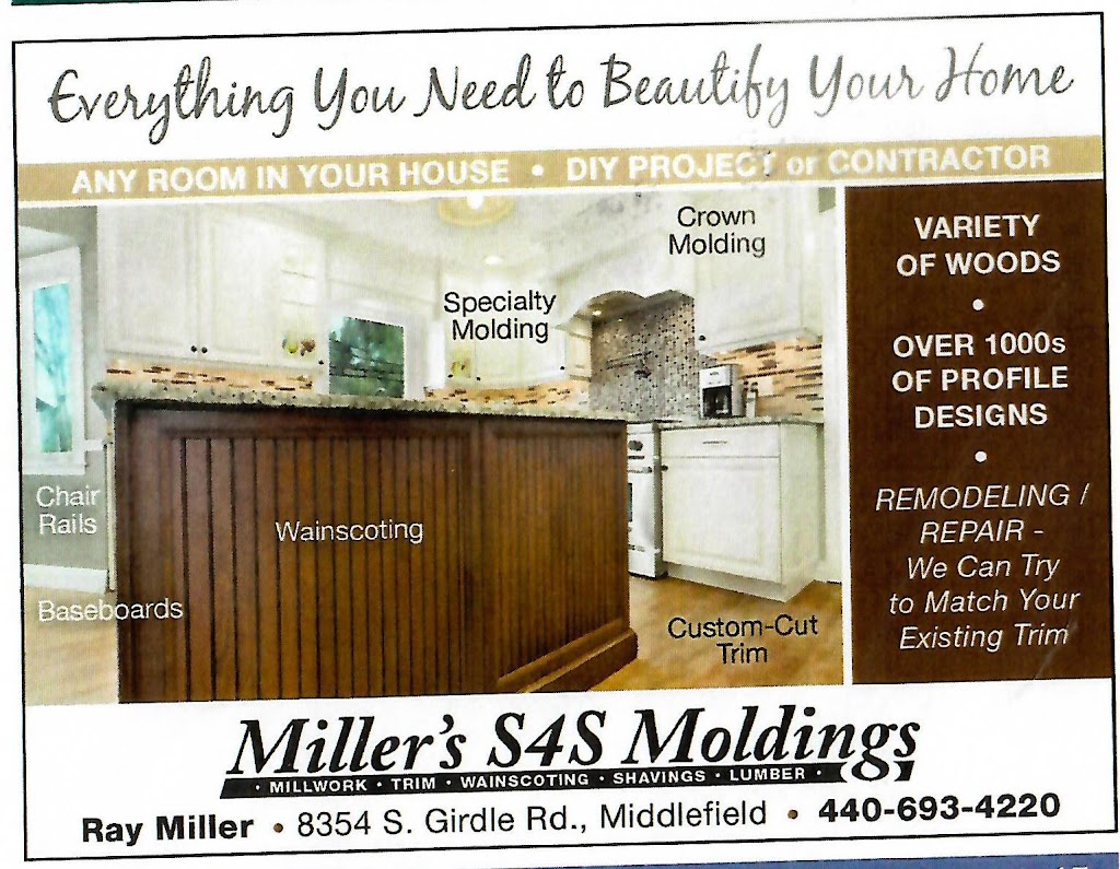 Millers S4S Mouldings | 8354 S Girdle Rd, Middlefield, OH 44062, USA | Phone: (440) 693-4220