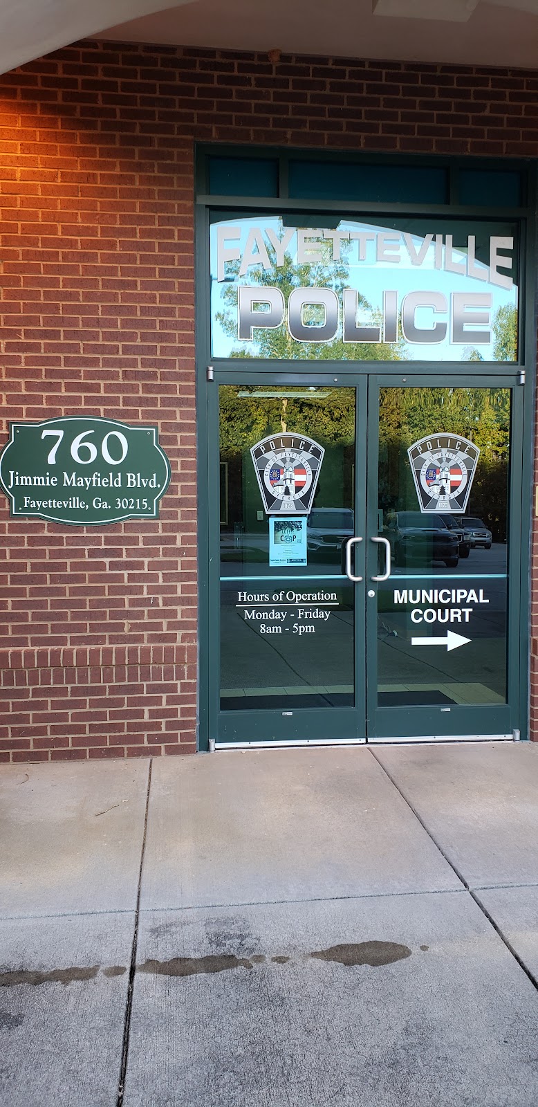 Fayetteville Police Department | 760 Jimmie Mayfield Blvd, Fayetteville, GA 30215, USA | Phone: (770) 461-4441