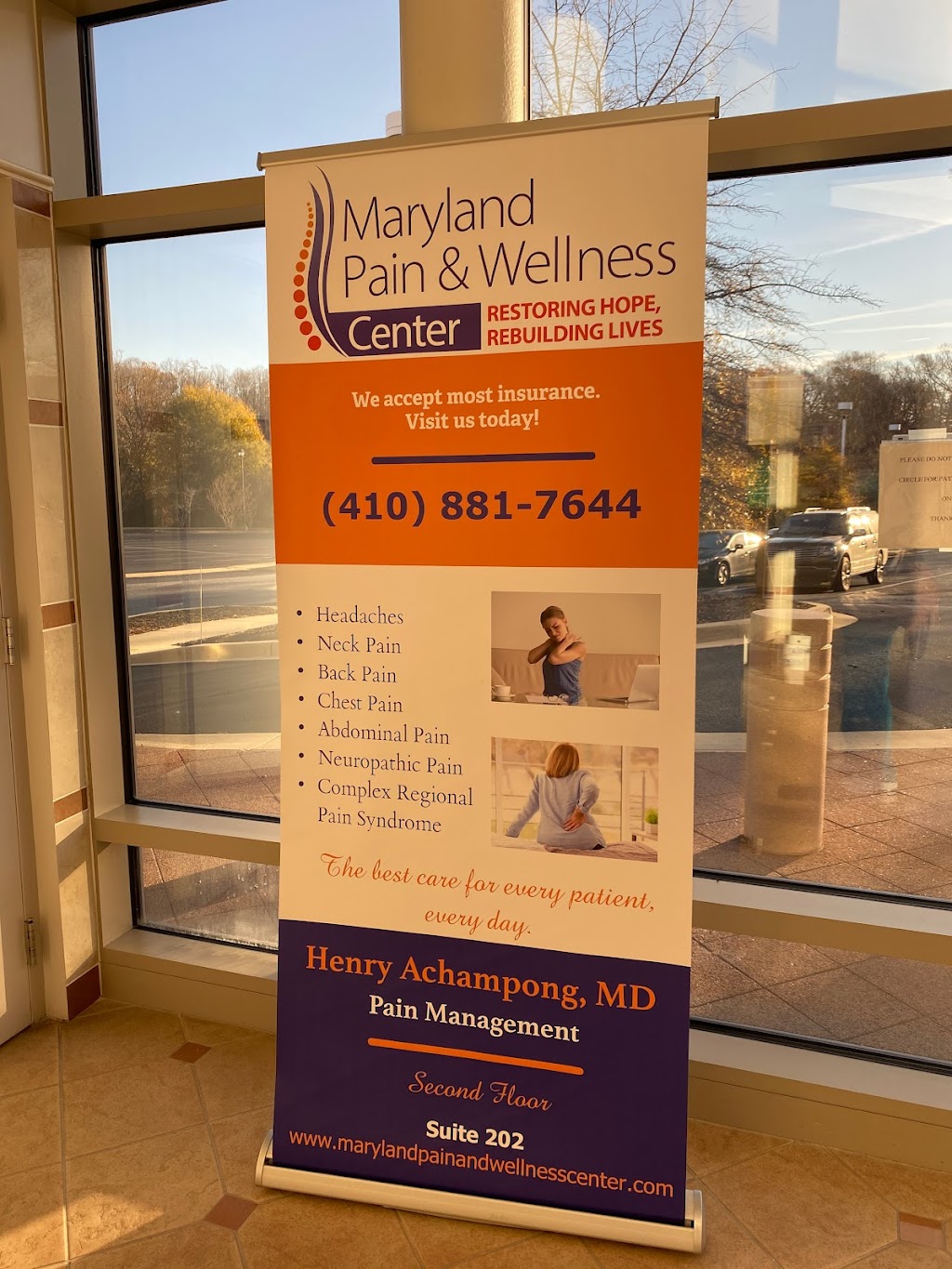 Maryland Pain & Wellness Center: Henry Achampong MD MS | 70 Sherry Ln # 202, Prince Frederick, MD 20678, USA | Phone: (410) 881-7644