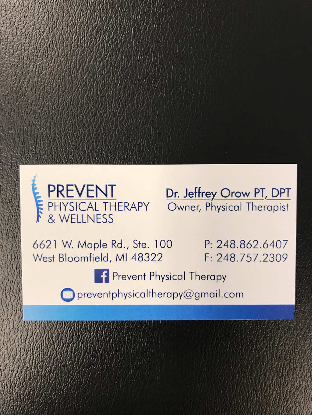 Prevent Physical Therapy & Wellness | 6621 W Maple Rd, West Bloomfield Township, MI 48322 | Phone: (248) 862-6407