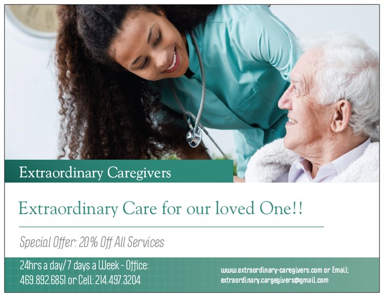 Extraordinary Caregivers | 3702 Frankford Rd, Dallas, TX 75287, USA | Phone: (469) 892-6851