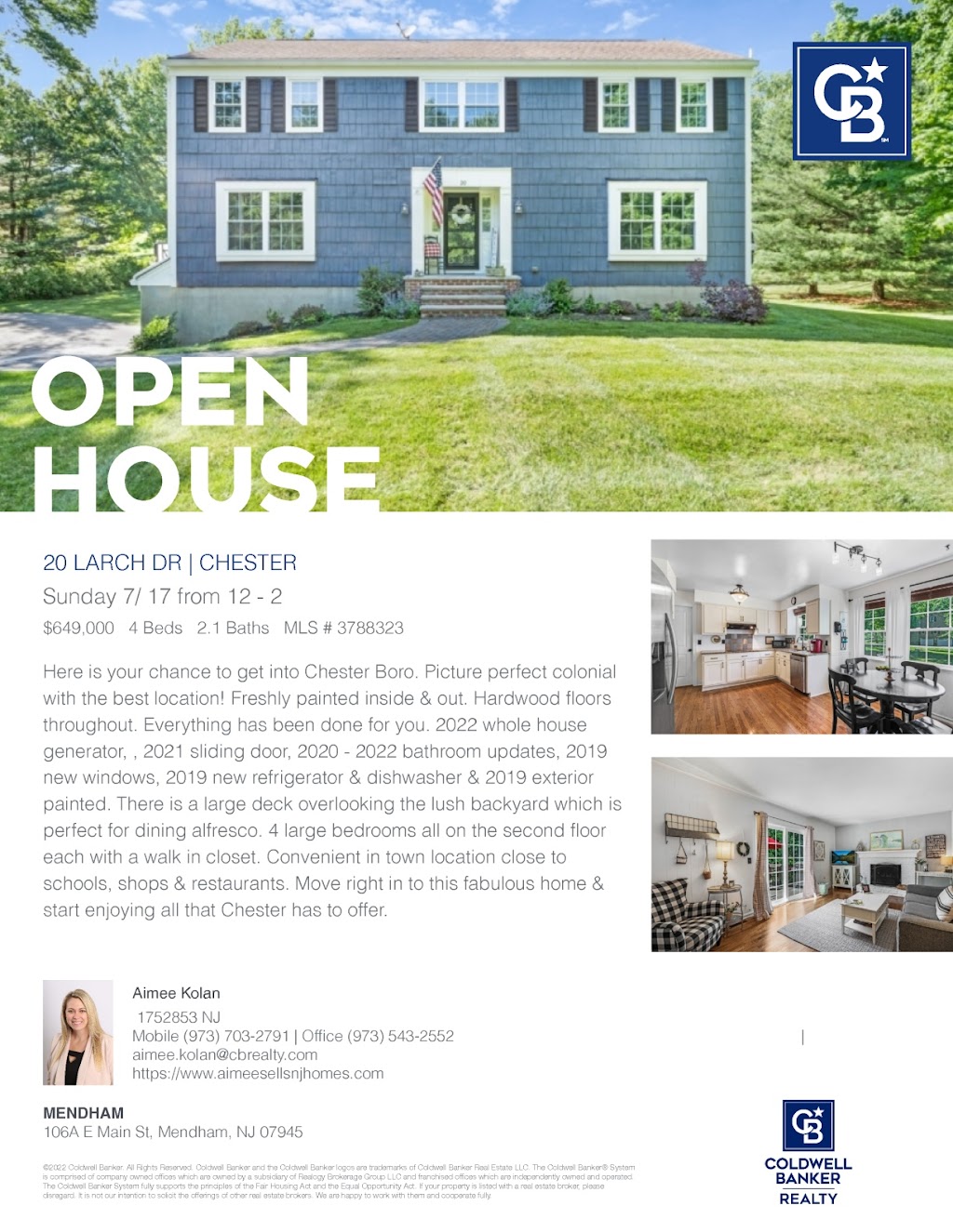 AIMEE KOLAN, Realtor | 106A E Main St, Mendham Borough, NJ 07945, USA | Phone: (973) 703-2791