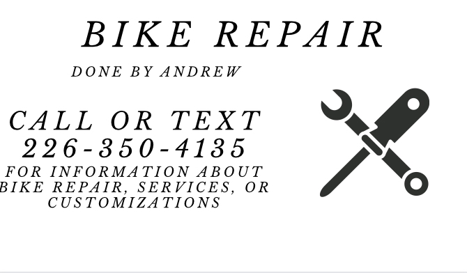 Andrews Bike Repair | 3500 Askin Ave, Windsor, ON N9E 3J9, Canada | Phone: (226) 350-4135