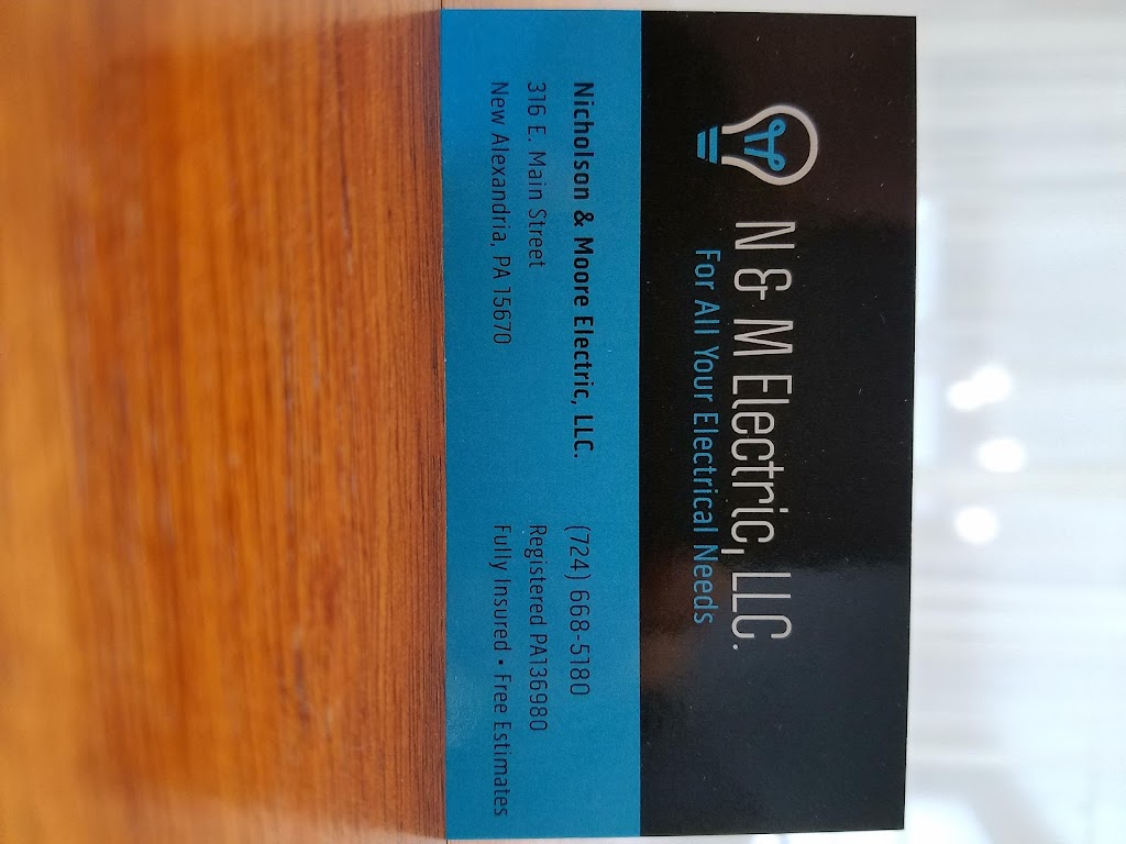 Nicholson & Moore Electric LLC | 316 East Main St, New Alexandria, PA 15670, USA | Phone: (724) 668-5180