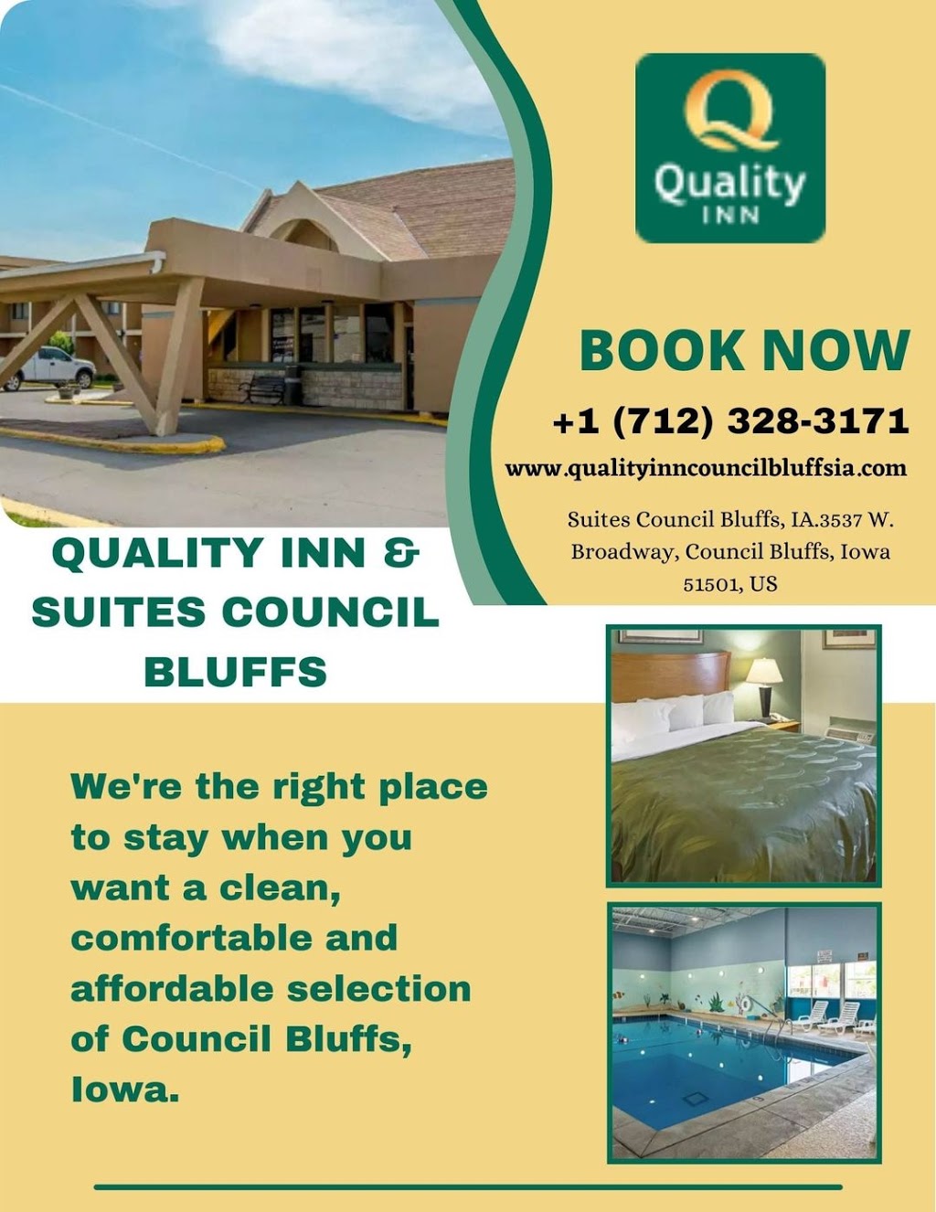 Quality Inn & Suites | 3537 W Broadway, Council Bluffs, IA 51501, USA | Phone: (712) 328-3171