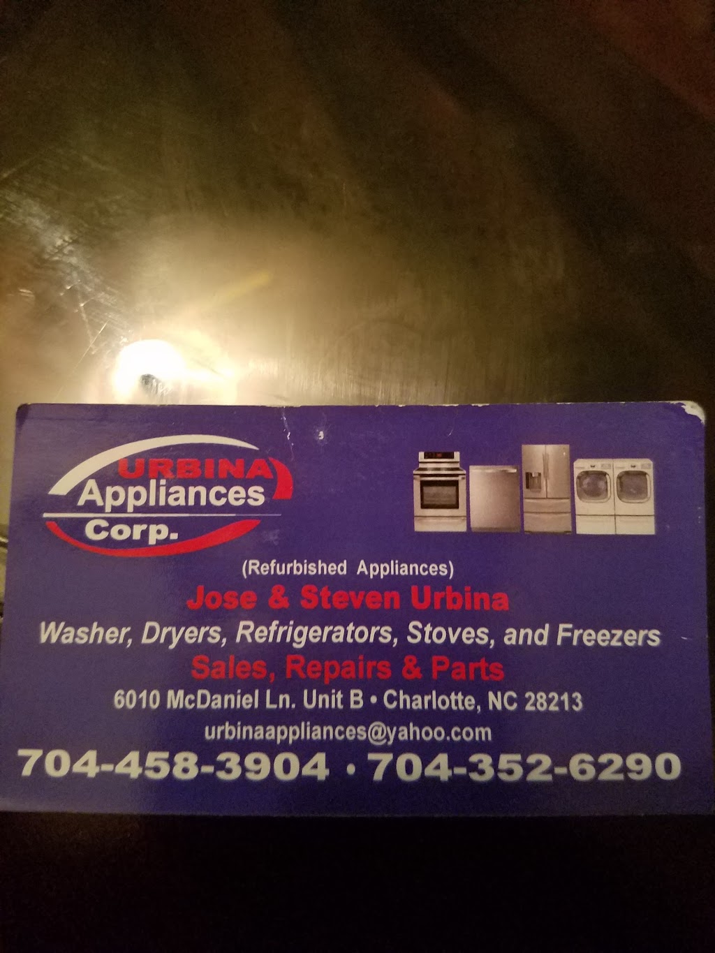 Urbina Appliances Corp. | 6010 McDaniel Ln, Charlotte, NC 28213, USA | Phone: (704) 458-3904
