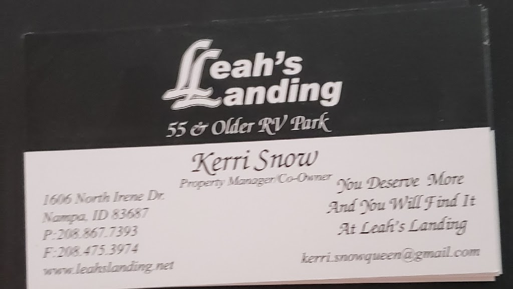 Leahs Landing Senior RV Park 55+ | 1606 N Irene Dr, Nampa, ID 83687, USA | Phone: (208) 867-7393