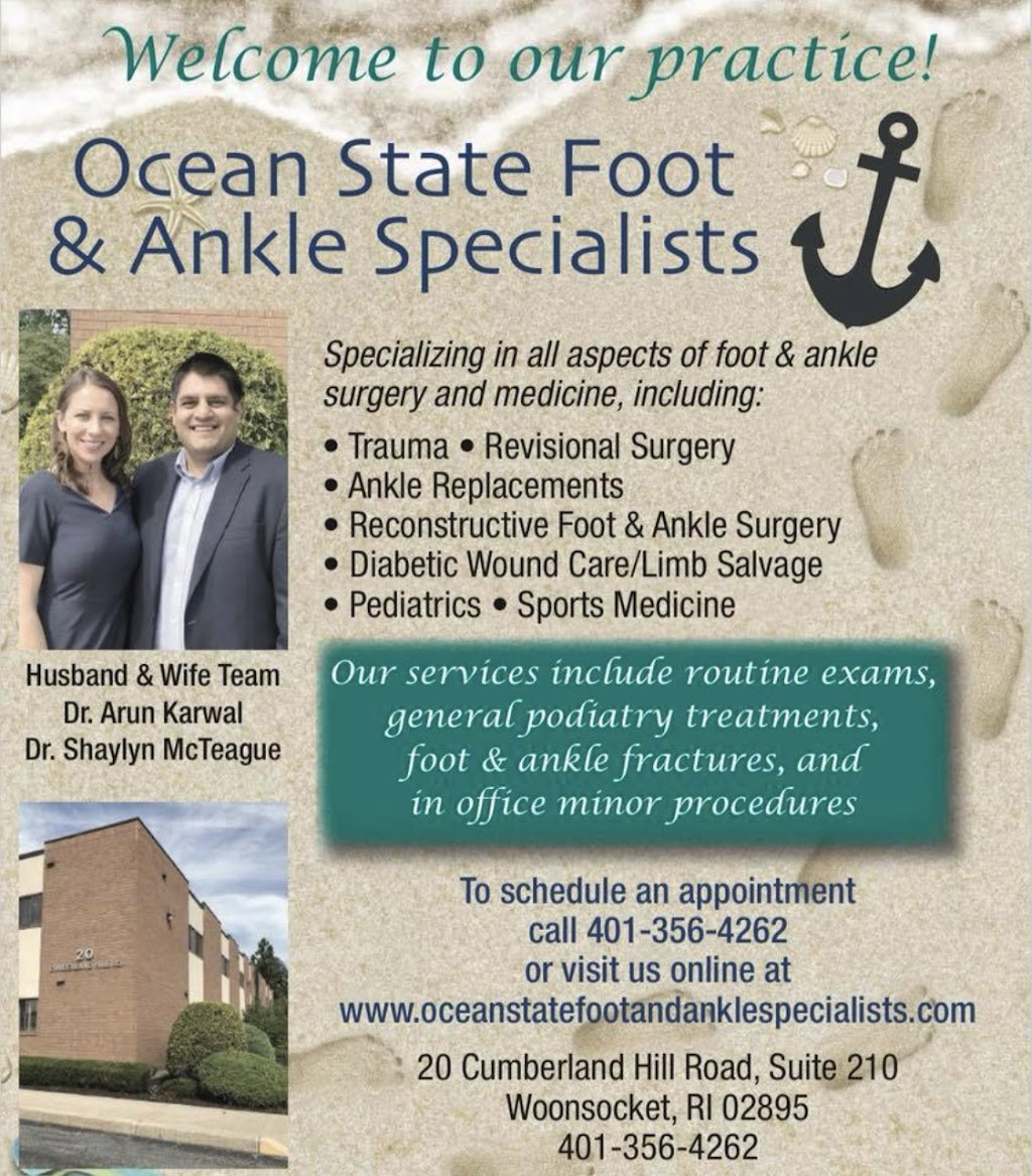 Ocean State Foot and Ankle Specialists | 20 Cumberland Hill Rd Suite 210, Woonsocket, RI 02895, USA | Phone: (401) 356-4262