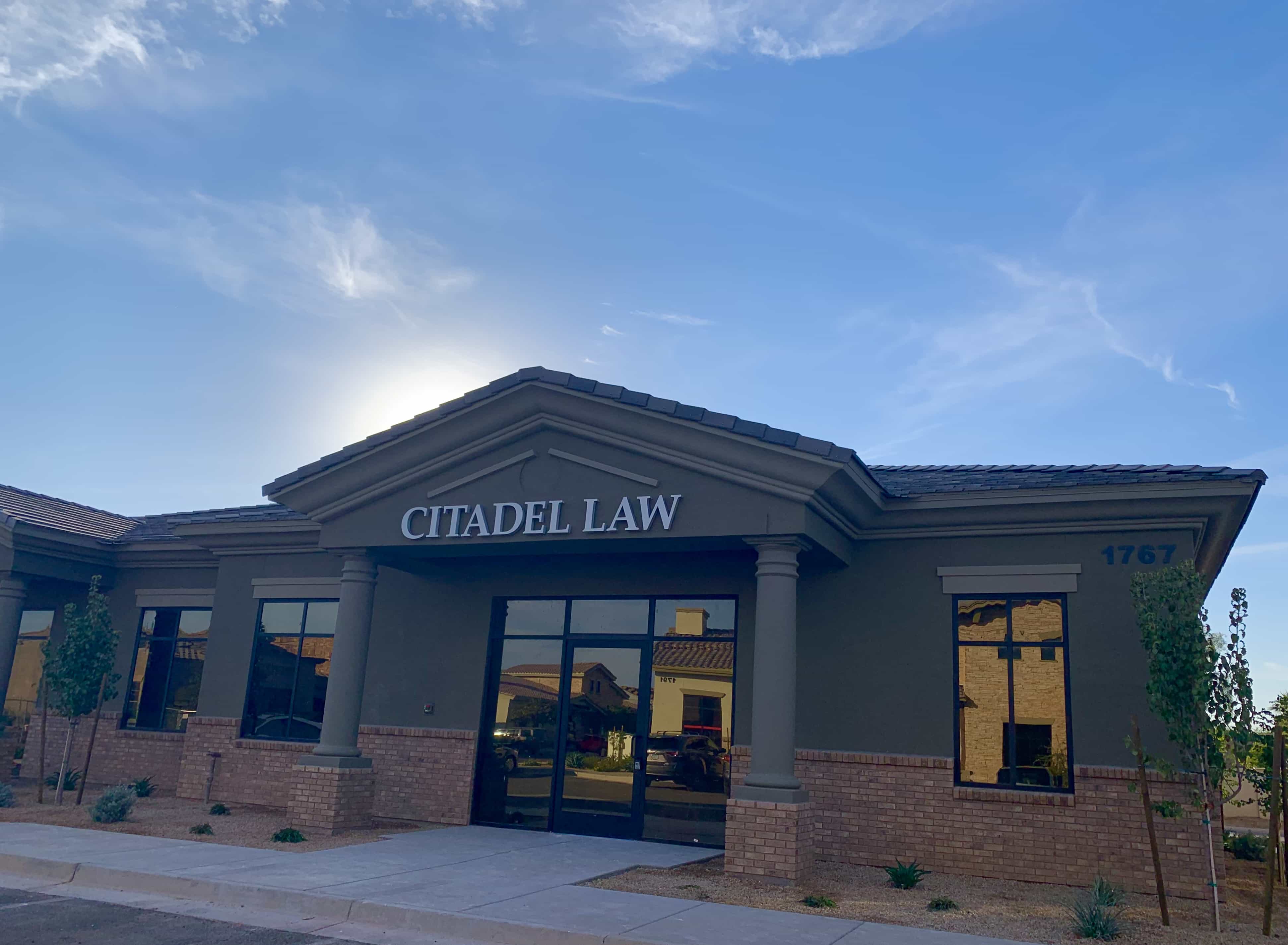 Citadel Law Firm ® | 1767 E Queen Creek Rd #1, Chandler, AZ 85286, United States | Phone: (480) 519-5581