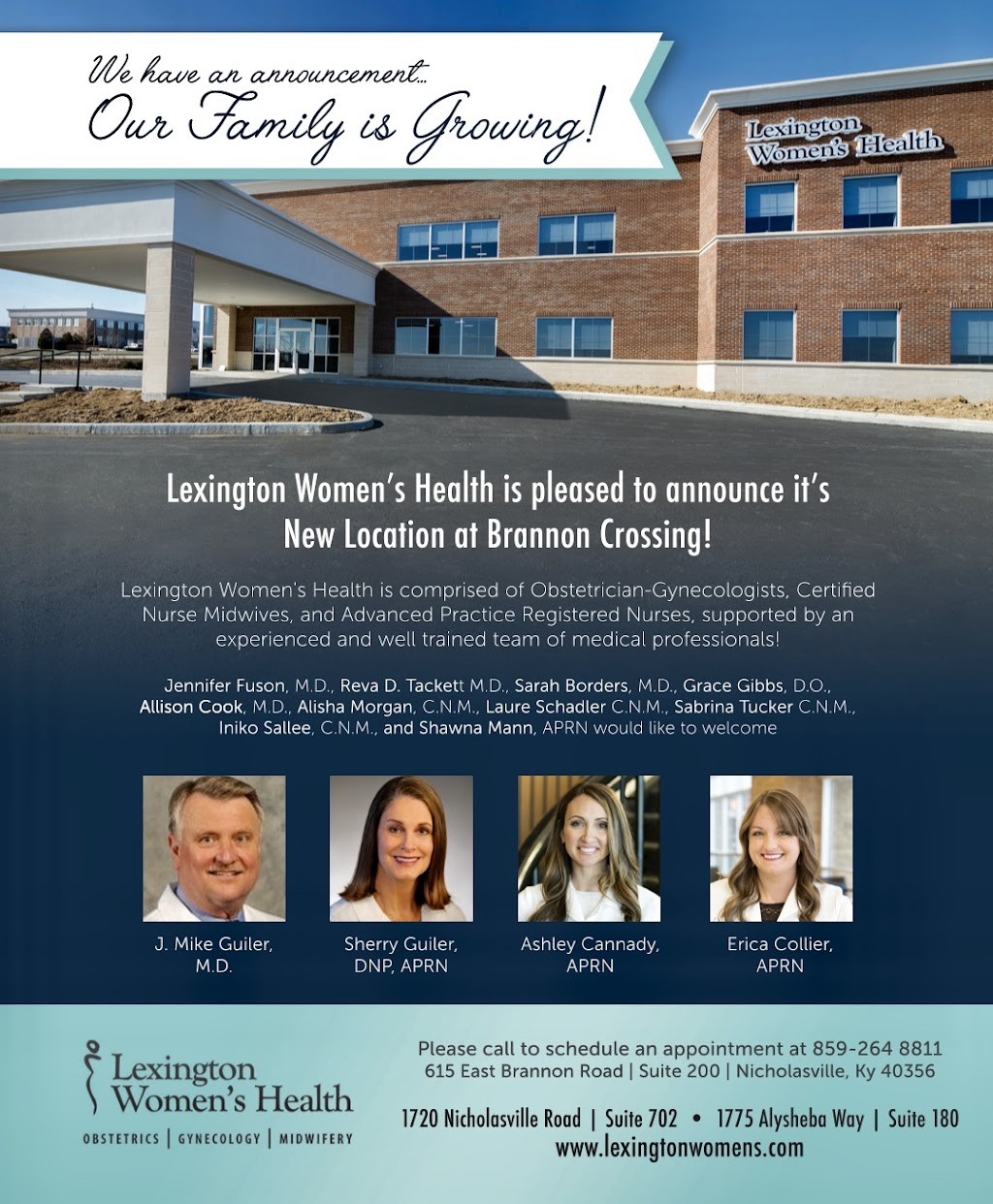 Lexington Womens Health Brannon Crossing | 615 E Brannon Rd Ste 200, Nicholasville, KY 40356, USA | Phone: (859) 264-8811