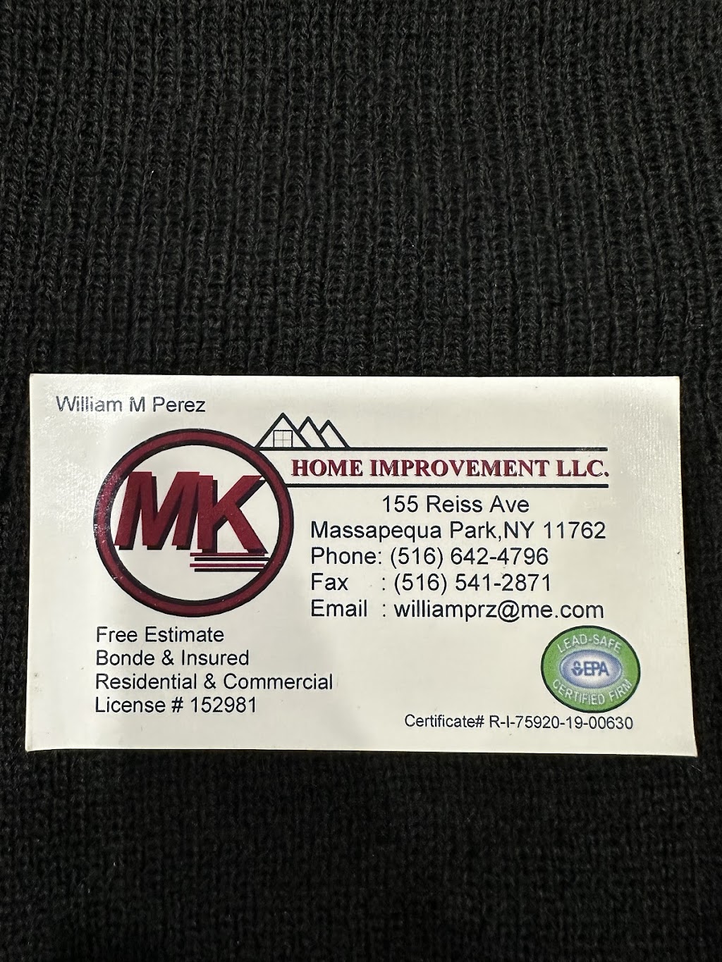 MK Home Improvement LLC | 155 Reiss Ave, Massapequa Park, NY 11762, USA | Phone: (516) 642-4796