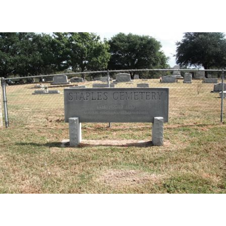 Staples Cemetery | 310 Park Ave Box 14, Staples, TX 78670, USA | Phone: (512) 665-0589