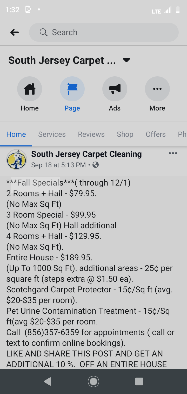 South Jersey Carpet Cleaning | 751 Raritan Ave, Atco, NJ 08004, USA | Phone: (856) 357-6359