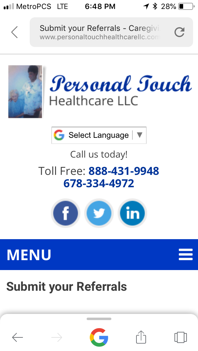 Personal Touch Healthcare LLC | 2701 Cherry Blossom Cir SE, Conyers, GA 30013, USA | Phone: (678) 334-4972