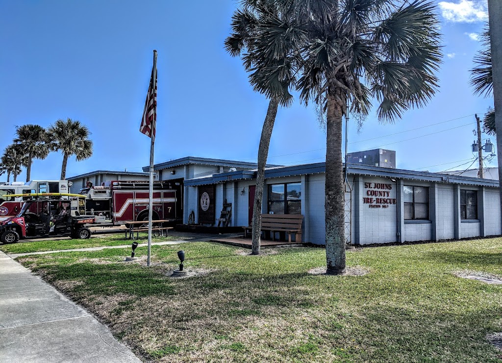 St. Johns County Fire-Rescue Station #7 | 370 A1A Beach Blvd, St. Augustine, FL 32080, USA | Phone: (904) 209-1700