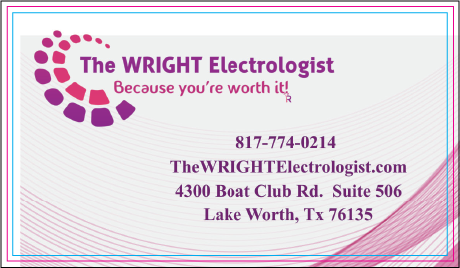 The WRIGHT Electrologist LLC | 4300 Boat Club Rd, Lake Worth, TX 76135, USA | Phone: (817) 774-0214