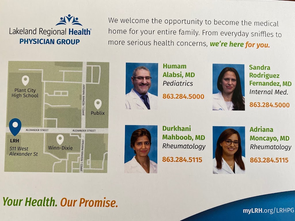 Lakeland Regional Health Plant City Pediatrics | 511 W Alexander St, Plant City, FL 33563, USA | Phone: (863) 284-5000