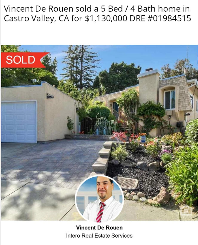 Vincent DeRouen - Realtor®/Real Estate Agent | 3185 Castro Valley Blvd, Castro Valley, CA 94546, USA | Phone: (510) 886-1100