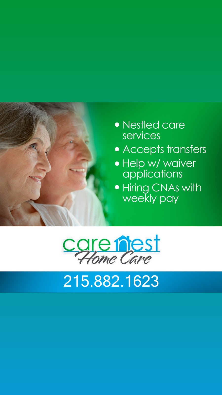 Care Nest Home Care Agency | 1 S Pennsylvania Ave, Morrisville, PA 19067, USA | Phone: (215) 882-1623