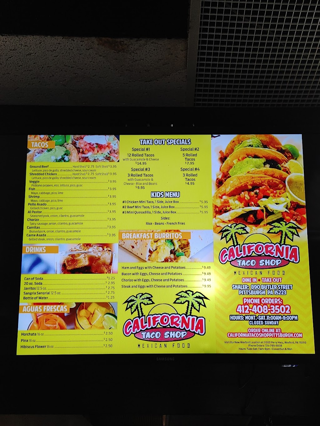 California Taco Shop | 890 Butler St, Pittsburgh, PA 15223, USA | Phone: (412) 408-3502