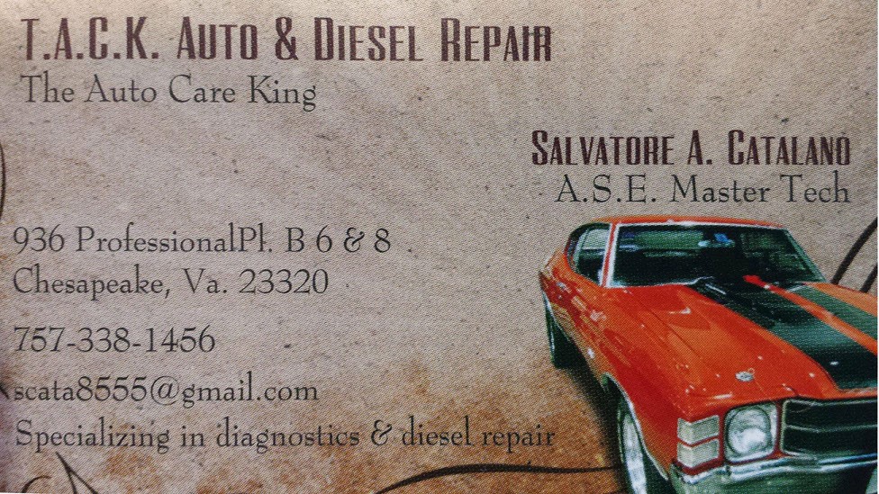 Tack Auto & Diesel Repair | 936 Professional Pl, Chesapeake, VA 23320, USA | Phone: (757) 338-1456