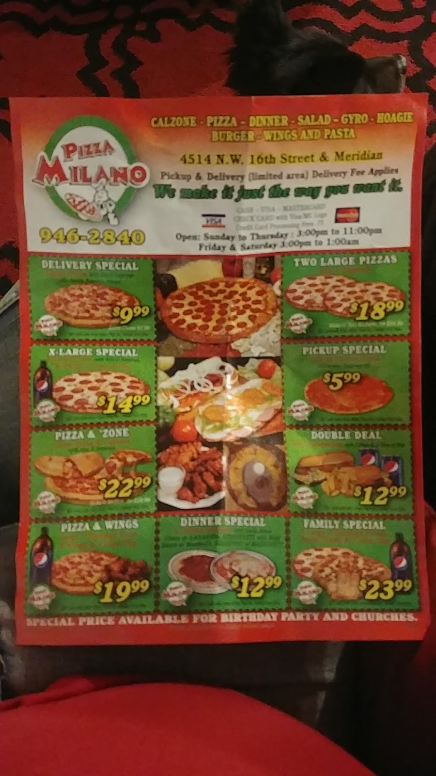 Pizza Milano | 4514 NW 16th St, Oklahoma City, OK 73127, USA | Phone: (405) 946-2840