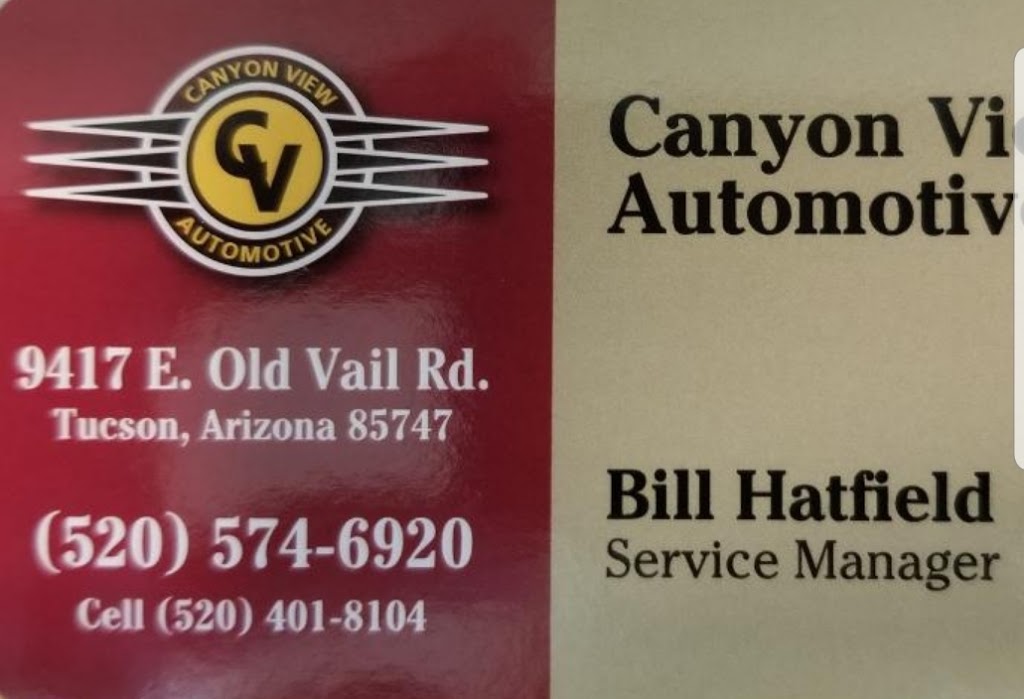 Canyon View Automotive | 9417 E Old Vail Rd, Tucson, AZ 85747, USA | Phone: (520) 574-6920