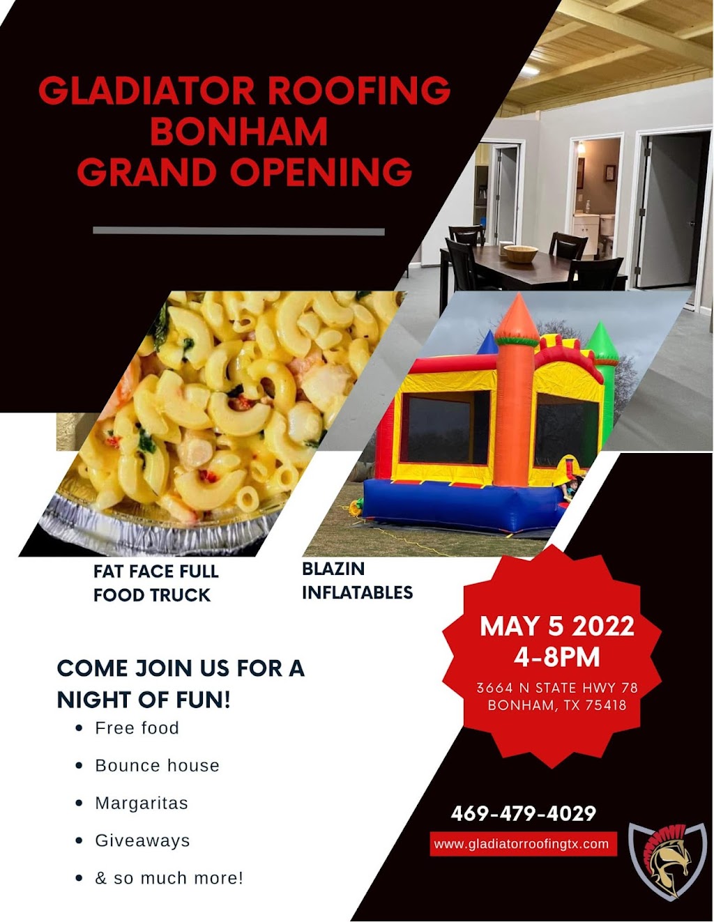 Gladiator Roofing | 3664 S State Hwy 78, Bonham, TX 75418, USA | Phone: (469) 479-4029