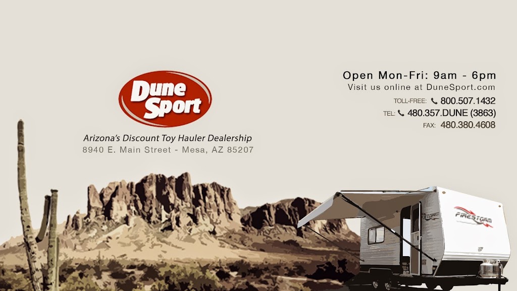 Dune Sport - Custom Toy Haulers and RV Dealer | 8940 E Main St, Mesa, AZ 85207, USA | Phone: (480) 357-3863