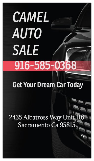 Camel Auto Sale | 2435 Albatross Wy Suite 116 N, Sacramento, CA 95815, USA | Phone: (916) 585-0368