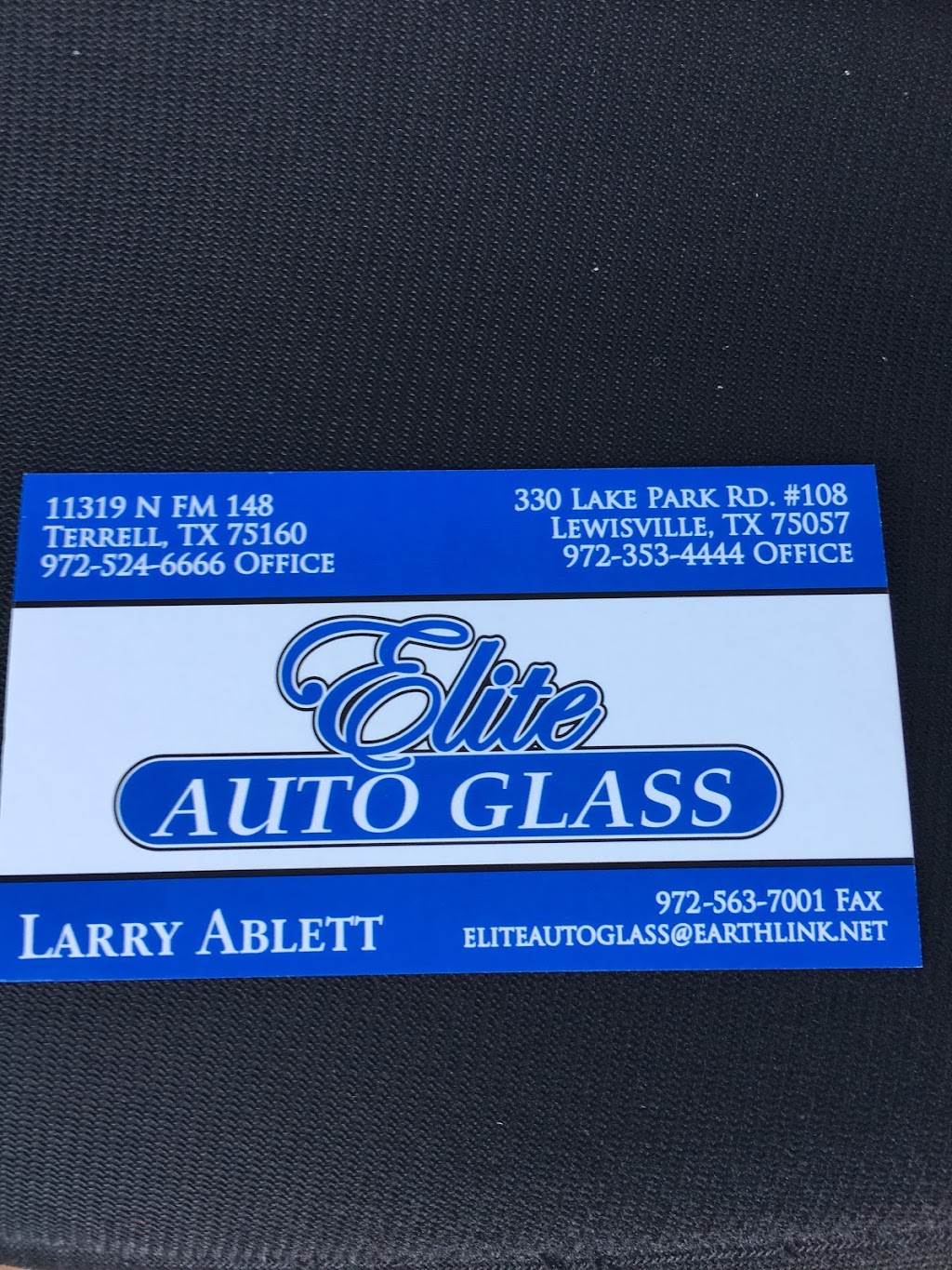 Elite Auto Glass | 330 Lake Park Rd, Lewisville, TX 75057, USA | Phone: (972) 353-4444