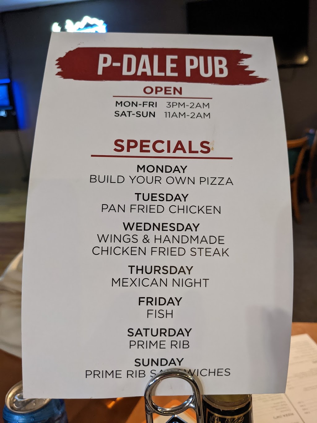 P Dale Pub | 201 Ash St, Pleasant Dale, NE 68423, USA | Phone: (402) 795-2159