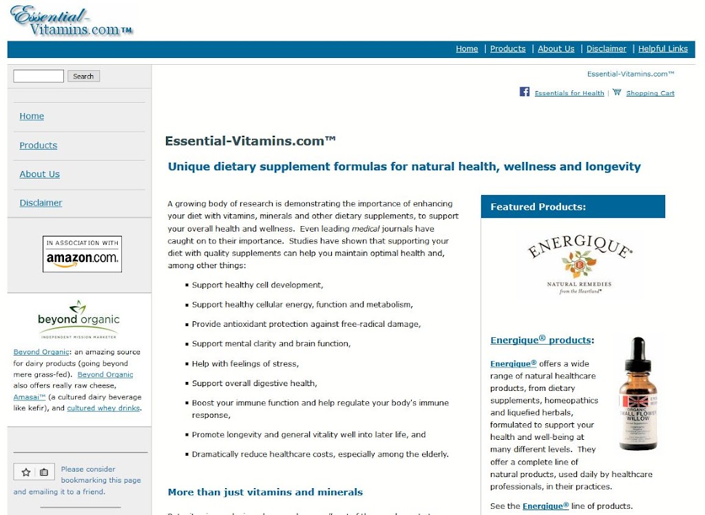 Essential-Vitamins.com | 215 N 75th Ct, Lincoln, NE 68505, USA | Phone: (402) 489-5064