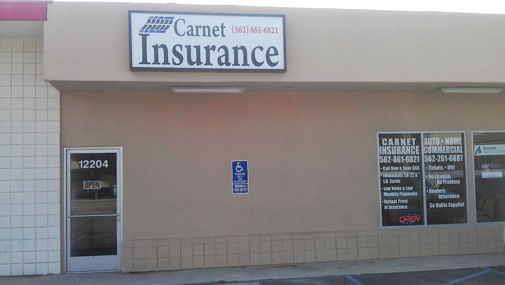 Carnet Insurance Services | 12204 Downey Ave, Downey, CA 90242, USA | Phone: (562) 861-6821