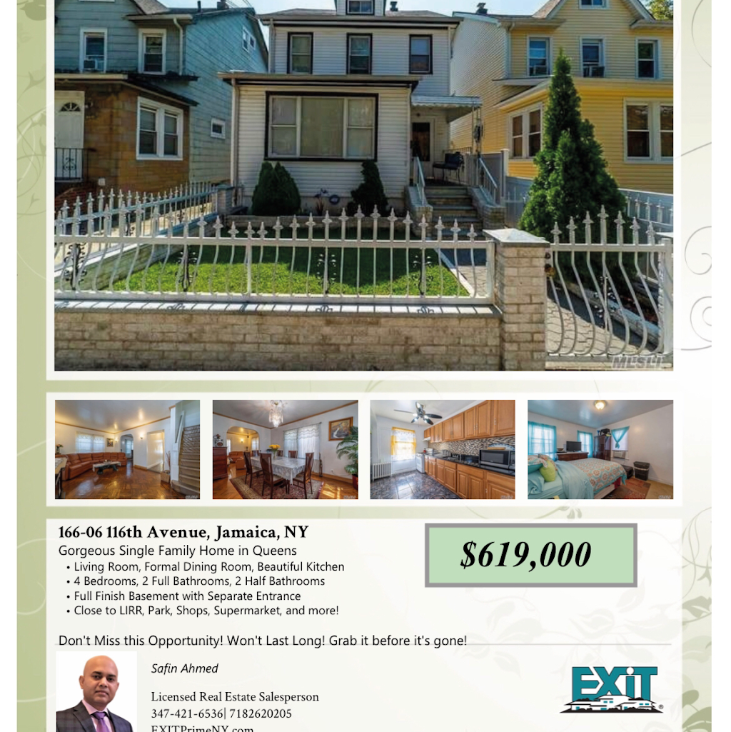 SAFIN AHMED, Realtor at EXIT Realty Prime | 189-10 Hillside Avenue Suite# E, Queens, NY 11423, USA | Phone: (347) 421-6536