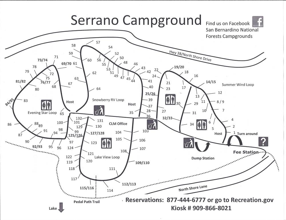 Serrano Campground | 40650 N Shore Dr, Fawnskin, CA 92333, USA | Phone: (909) 866-8550