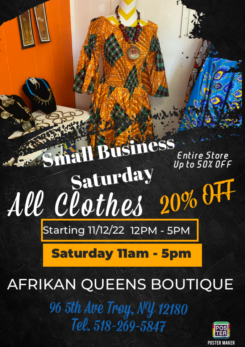 Afrikan Queens Boutique | 96 5th Ave, Troy, NY 12180, USA | Phone: (518) 328-4949