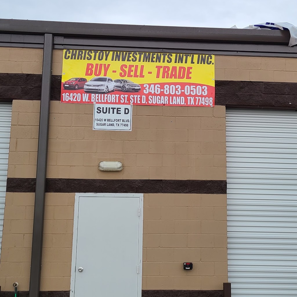 CHRISTOY INVESTMENTS INTL INC | 16420 W Bellfort Blvd, Sugar Land, TX 77498 | Phone: (346) 803-0503