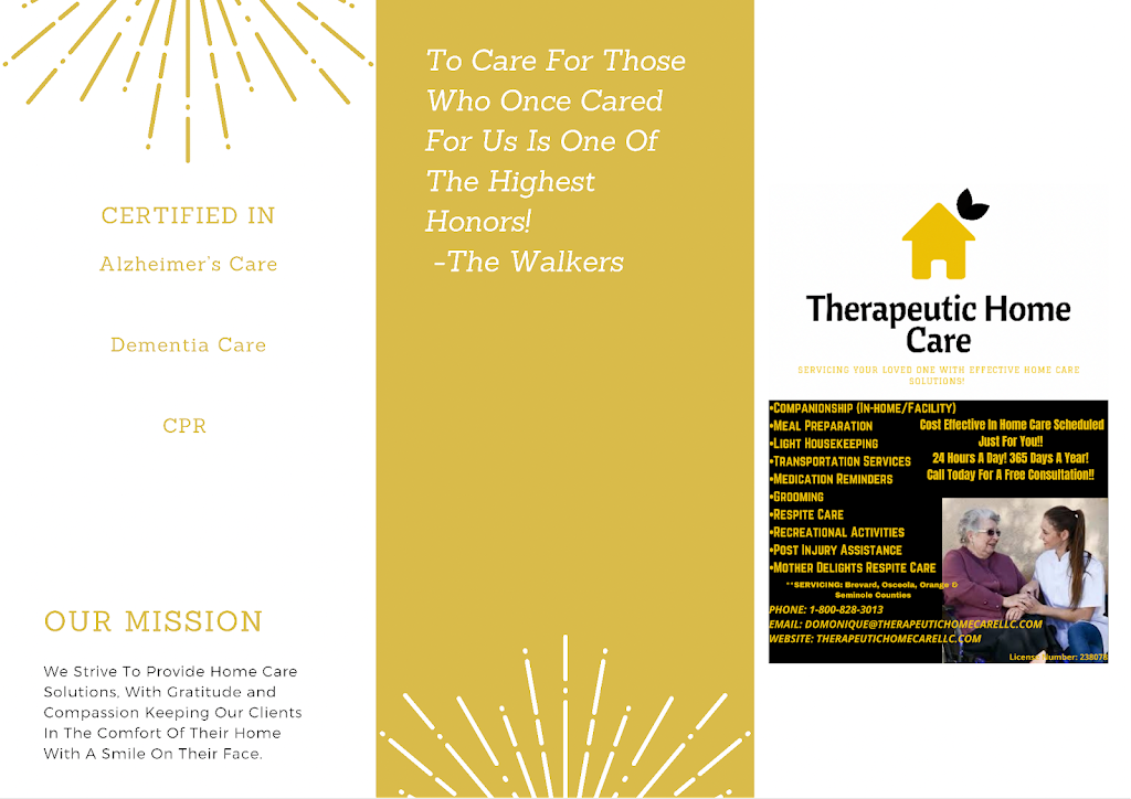 Therapeutic Home Care LLC | 1251 Prairie Ln, Titusville, FL 32780, USA | Phone: (800) 828-3013