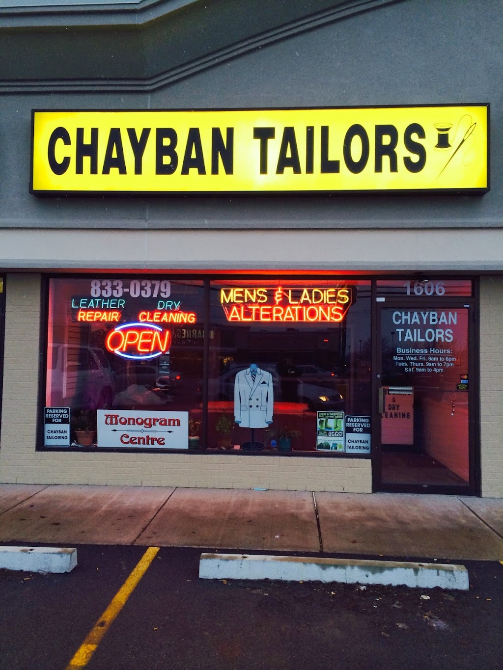 Chayban Tailors | 1606 Niagara Falls Blvd, Tonawanda, NY 14150, USA | Phone: (716) 833-0379