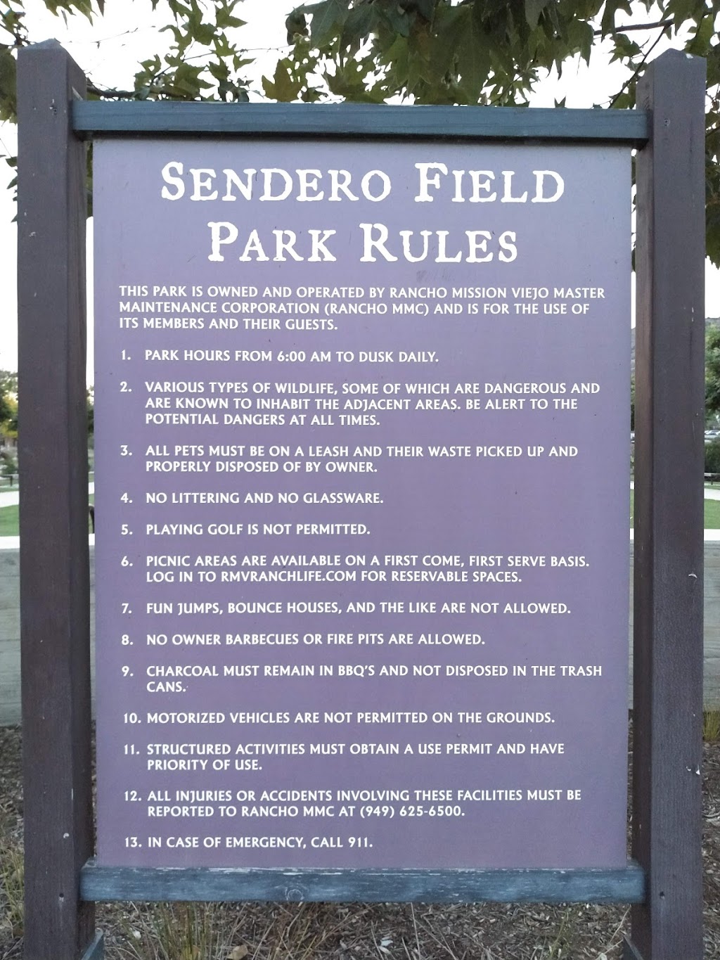 Sendero Field Gate | 29413 CA-74, Mission Viejo, CA 92675 | Phone: (949) 625-6500