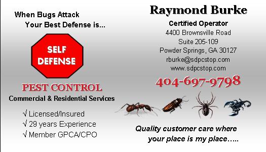 Self Defense Pest Control | 411 Maxham Rd Suite 400-821, Austell, GA 30168, USA | Phone: (404) 697-9798