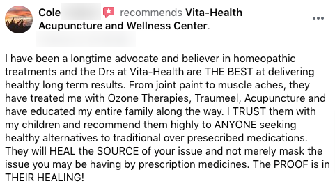 Vita-Health Acupuncture & Regenerative Wellness Center | 12301 Taft St suite 200, Pembroke Pines, FL 33026, USA | Phone: (954) 880-0090