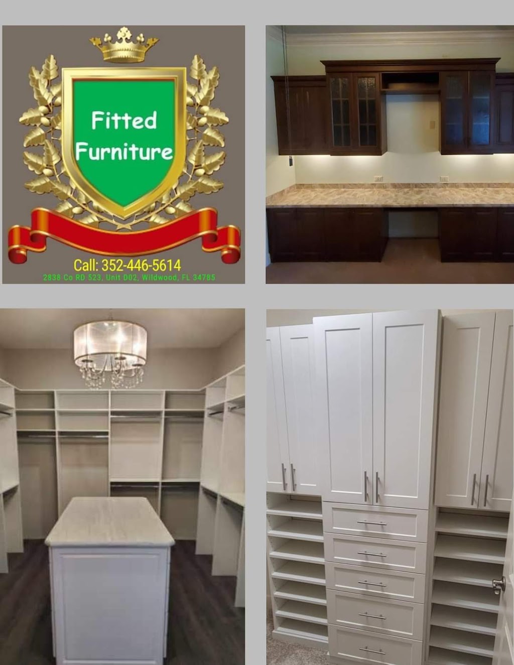 Fitted Furniture Custom Closet & Cabinet | 2838 Co Rd 523 Unit D02, Wildwood, FL 34785, USA | Phone: (352) 446-5614