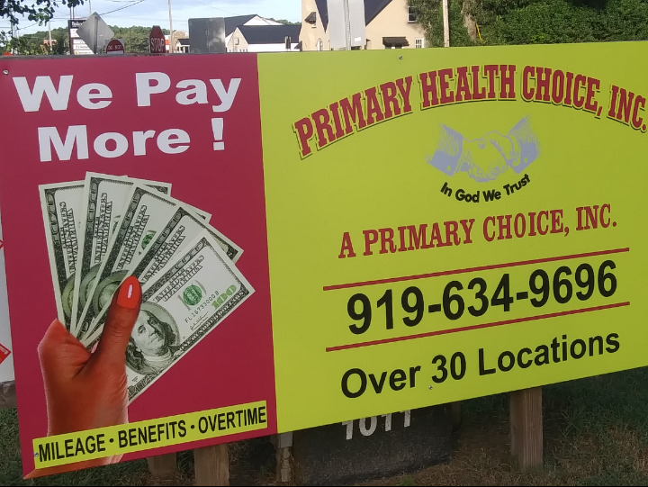 Primary Health Choice & A Primary Choice, Inc. | 1011 S Pollock St, Selma, NC 27576, USA | Phone: (919) 634-9696