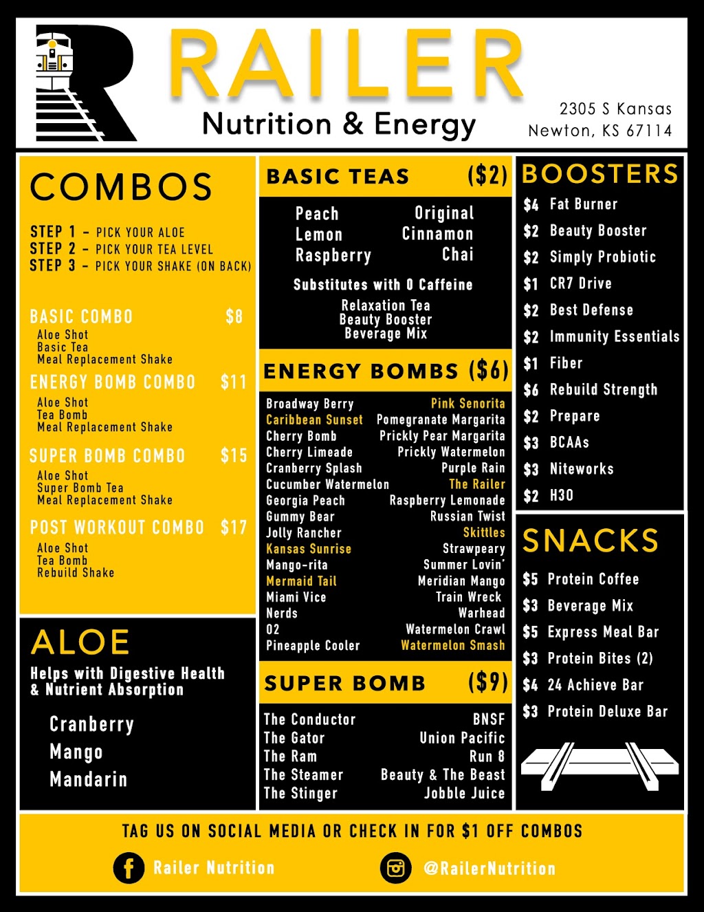 Railer Nutrition & Energy | 2305 S Kansas Ave Suite 103, Newton, KS 67114, USA | Phone: (316) 706-0806