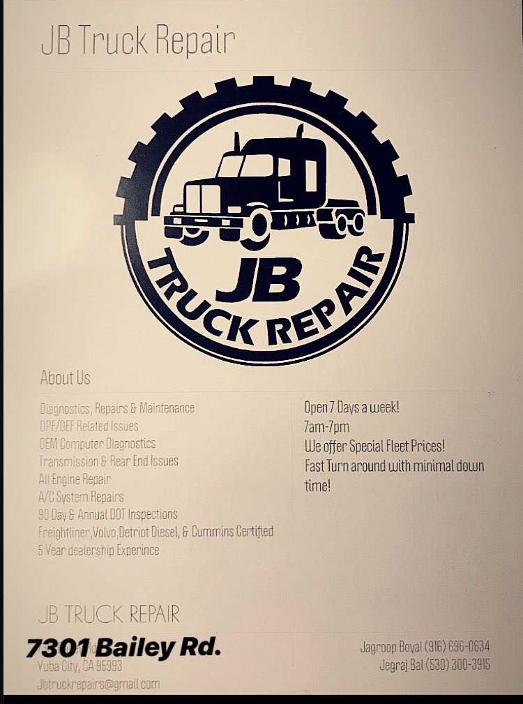 JB Truck Repair | 3894 Railroad Ave, Yuba City, CA 95991, USA | Phone: (530) 300-3915