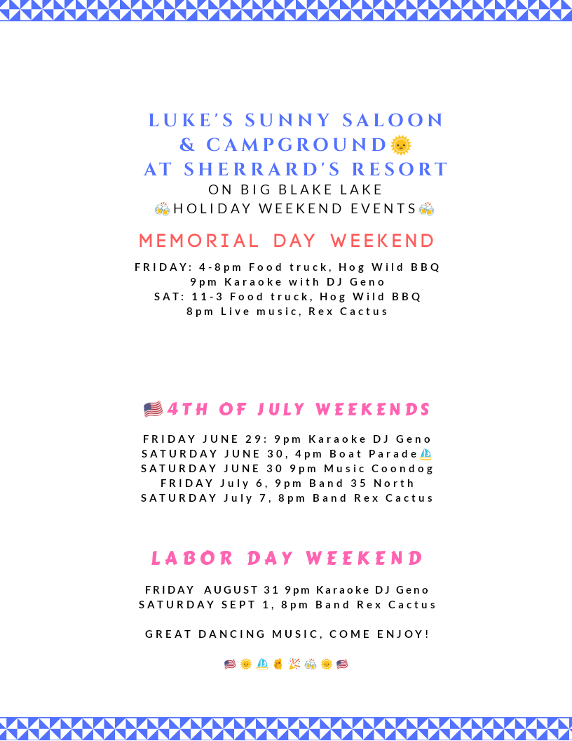 Sherrards Resort (Lukes Sunny Saloon) | 2049 90th St, Luck, WI 54853, USA | Phone: (715) 419-3725