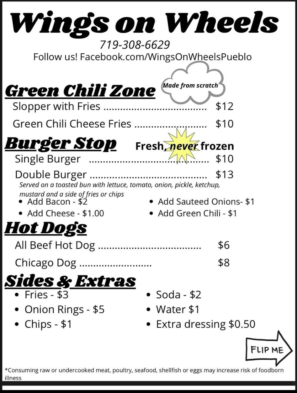 Wings on Wheels | 1216 N Platteville Blvd, Pueblo West, CO 81007, USA | Phone: (719) 308-6629