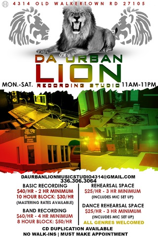 Da Urban Lion Music Studio | 4314 Old Walkertown Rd, Winston-Salem, NC 27105, USA | Phone: (336) 306-3064